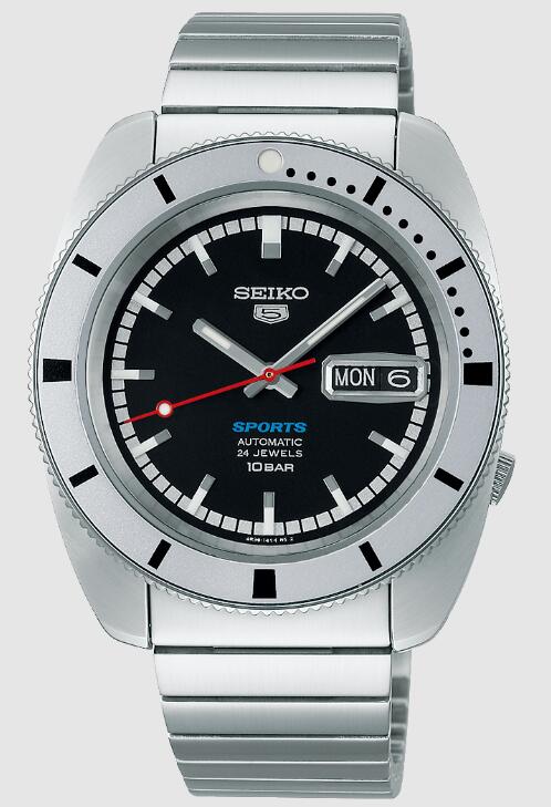 Seiko 5 Sports ‘Pepper Black’ 1968 Recreation SRPL05K1 Replica Watch